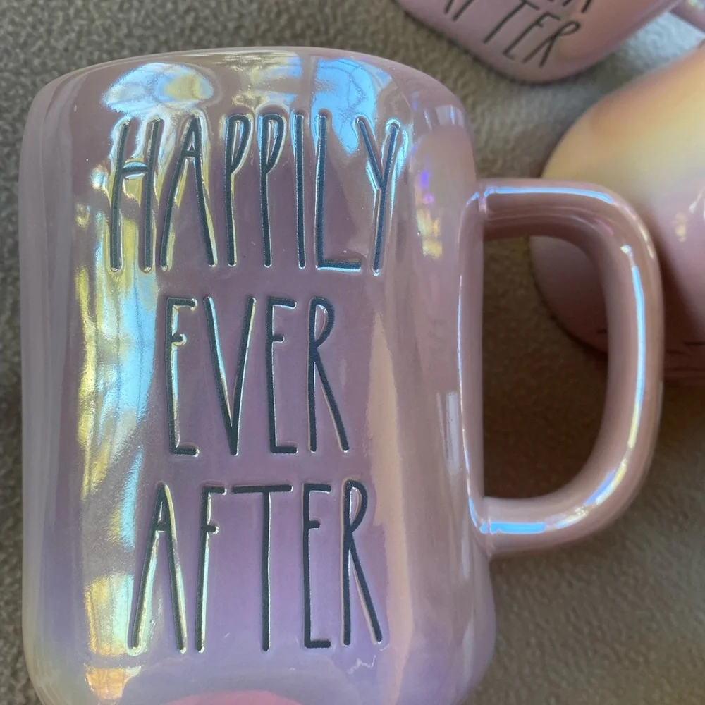 RaeDunn by Magenta, “Happily Ever After”, Pink Iridescent Mug - Picture 7 of 11